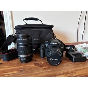 Canon EOS Rebel T1i Bundle – 2 Lenses + Extras